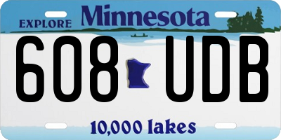 MN license plate 608UDB