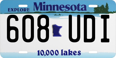 MN license plate 608UDI
