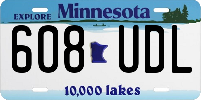 MN license plate 608UDL