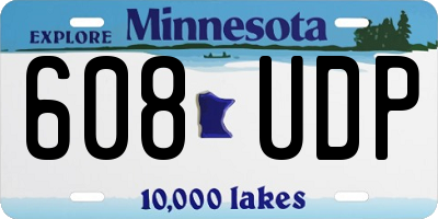 MN license plate 608UDP