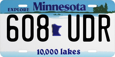 MN license plate 608UDR