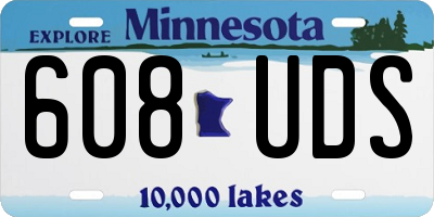 MN license plate 608UDS