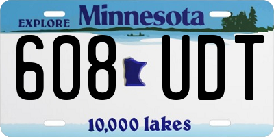 MN license plate 608UDT