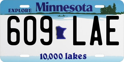 MN license plate 609LAE