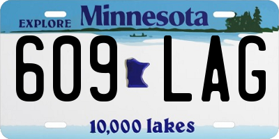 MN license plate 609LAG