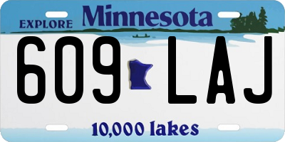 MN license plate 609LAJ