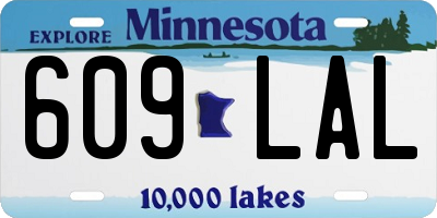 MN license plate 609LAL