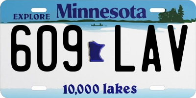 MN license plate 609LAV