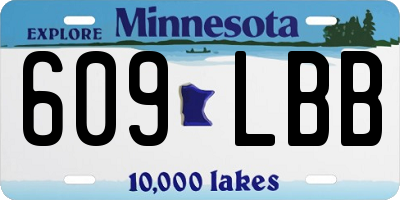 MN license plate 609LBB