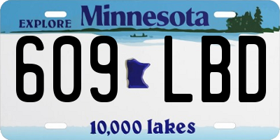 MN license plate 609LBD