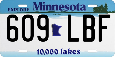 MN license plate 609LBF
