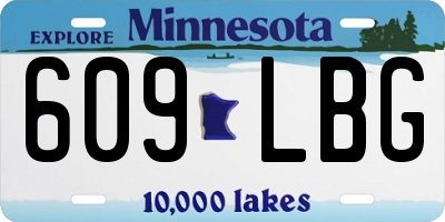 MN license plate 609LBG