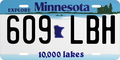 MN license plate 609LBH