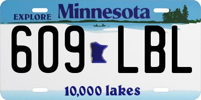 MN license plate 609LBL