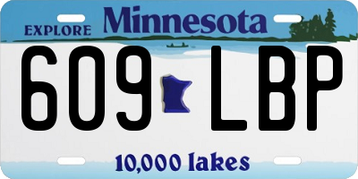 MN license plate 609LBP