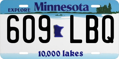 MN license plate 609LBQ