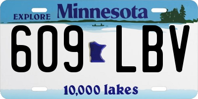 MN license plate 609LBV