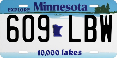 MN license plate 609LBW