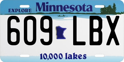 MN license plate 609LBX