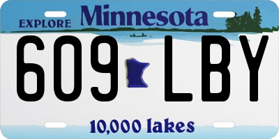 MN license plate 609LBY