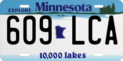 MN license plate 609LCA