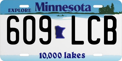 MN license plate 609LCB