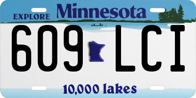 MN license plate 609LCI