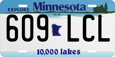 MN license plate 609LCL