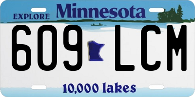 MN license plate 609LCM
