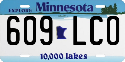 MN license plate 609LCO