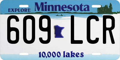 MN license plate 609LCR