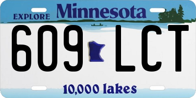 MN license plate 609LCT