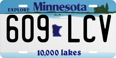 MN license plate 609LCV