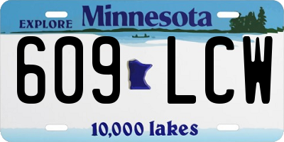 MN license plate 609LCW