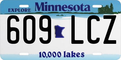MN license plate 609LCZ