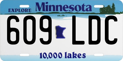 MN license plate 609LDC
