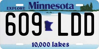 MN license plate 609LDD