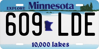 MN license plate 609LDE