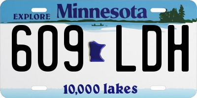 MN license plate 609LDH