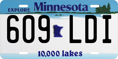 MN license plate 609LDI