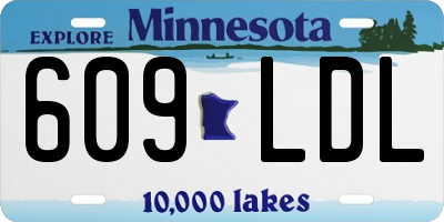 MN license plate 609LDL