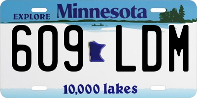 MN license plate 609LDM