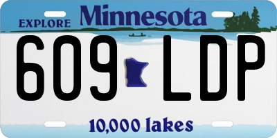 MN license plate 609LDP