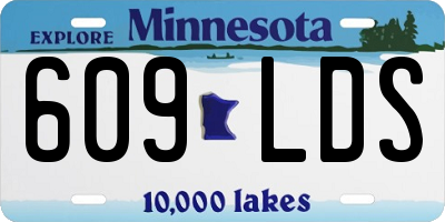 MN license plate 609LDS