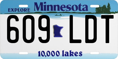 MN license plate 609LDT