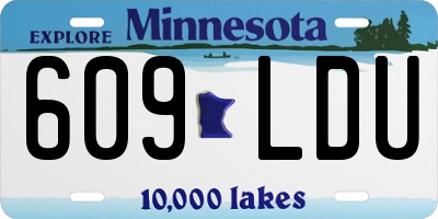 MN license plate 609LDU