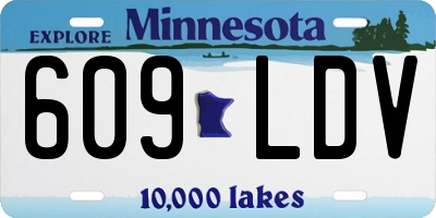 MN license plate 609LDV