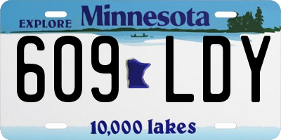 MN license plate 609LDY