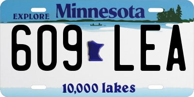 MN license plate 609LEA