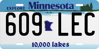 MN license plate 609LEC